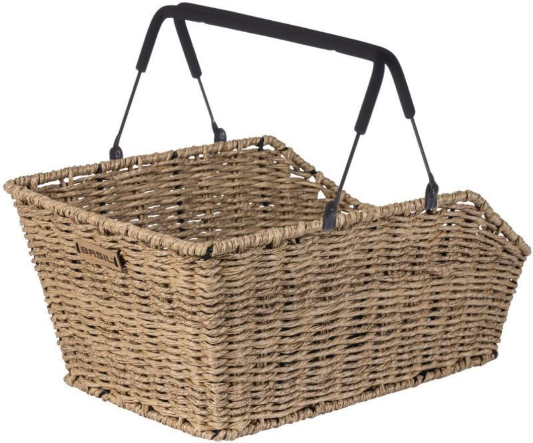 Basil Cento Rattan Look MIK - Cestino Bici Posteriore 22L