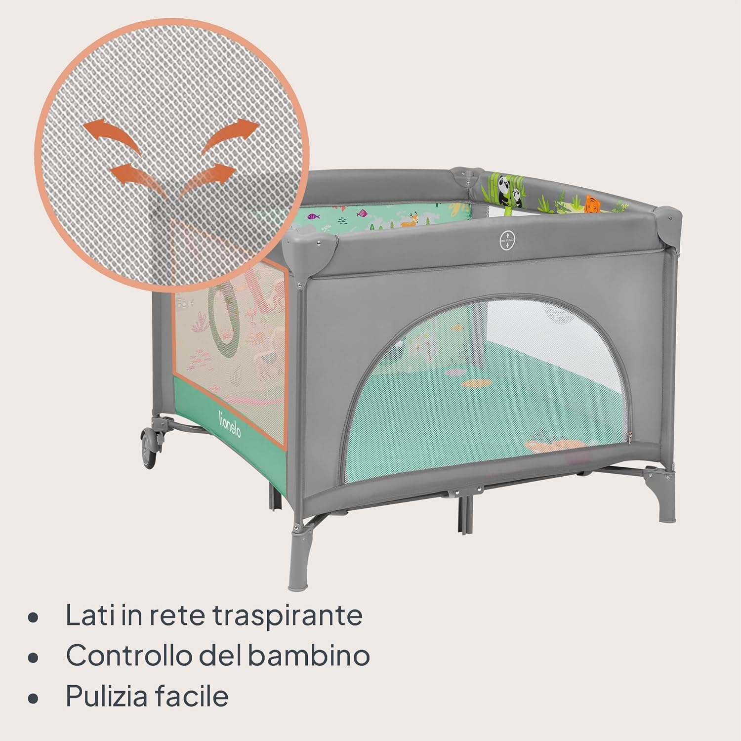 Lionelo MILLE Lettino da Viaggio e Box Gioco 2in1 - immagine 7