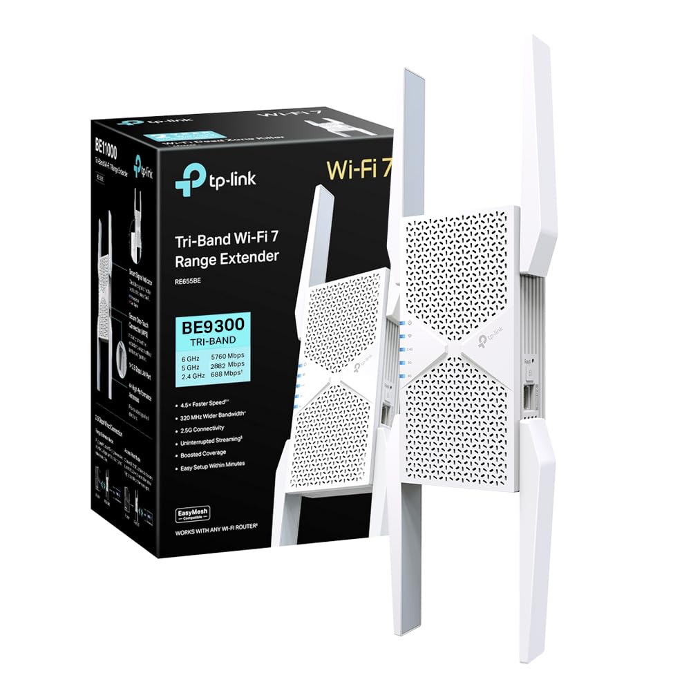 Tp-link WiFi 7 RE655BE - Ripetitore Tri-band BE9300Mbps