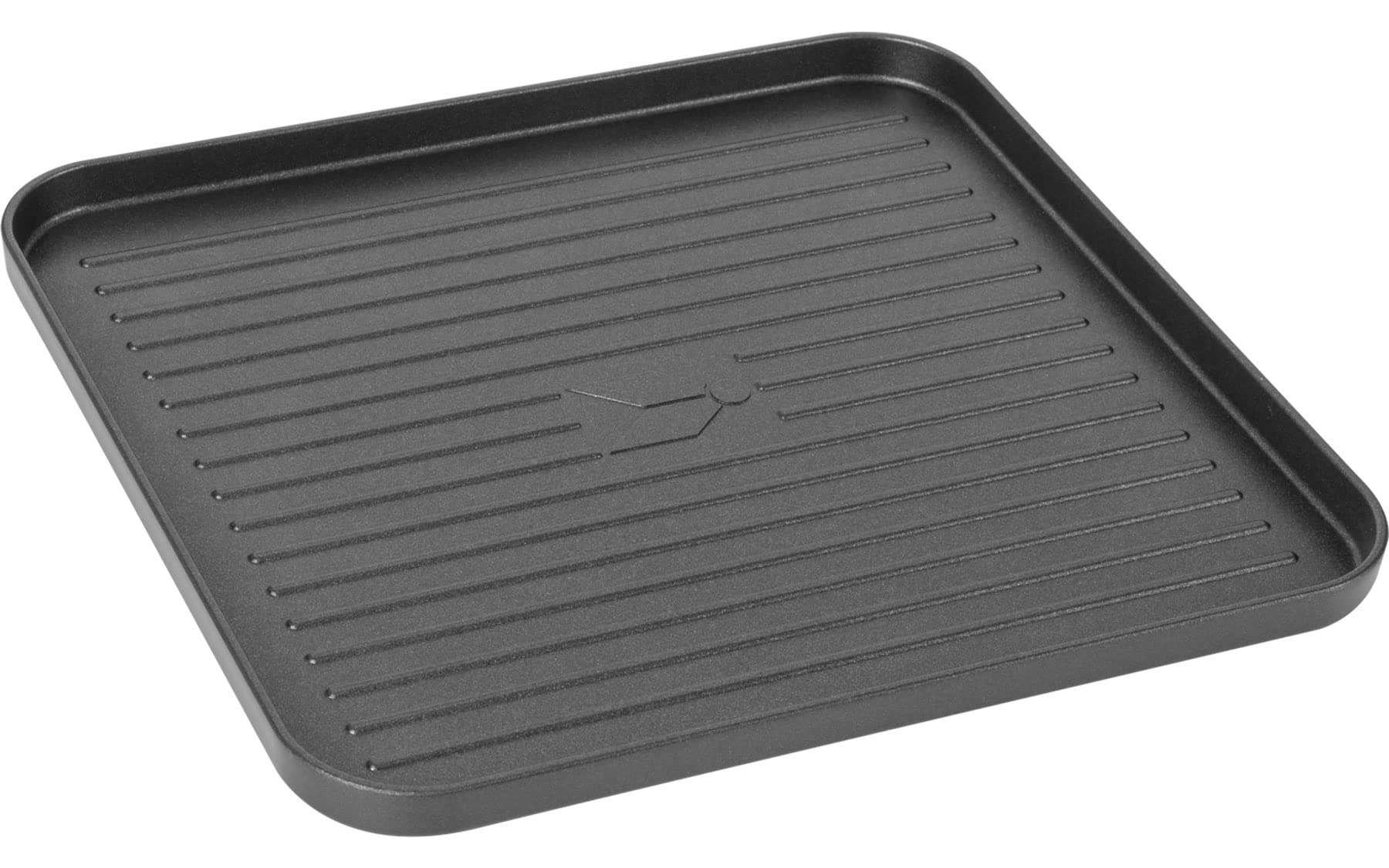 BRUNNER 0708029N Devil Plancha Ribbed, Piastra Grill per Stufe a Gas Devil a Cartuccia, Superficie Rigata Antiaderente 25,5X24,4X2,2 Cm e Peso 620 G