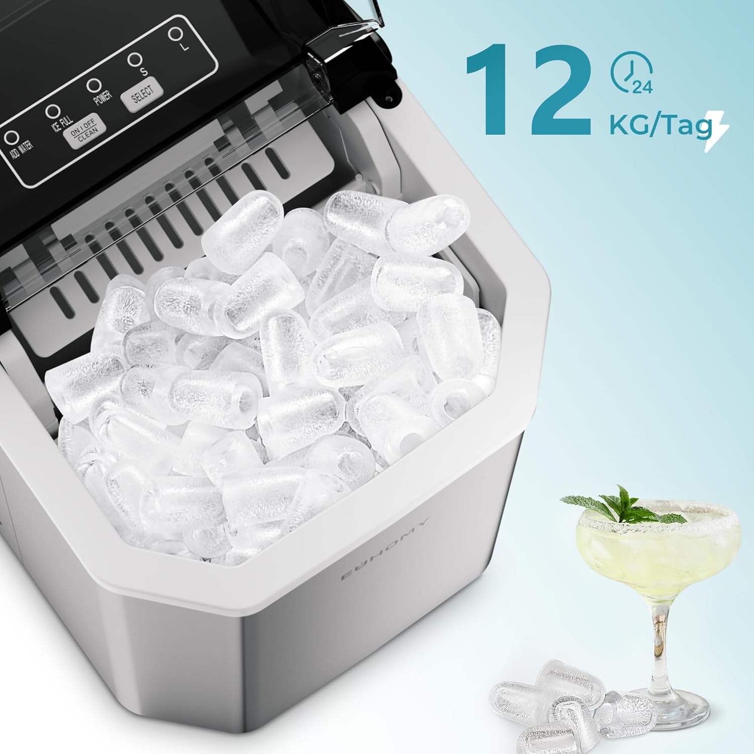 Euhomy Macchina per cubetti di ghiaccio Bullet - immagine 7