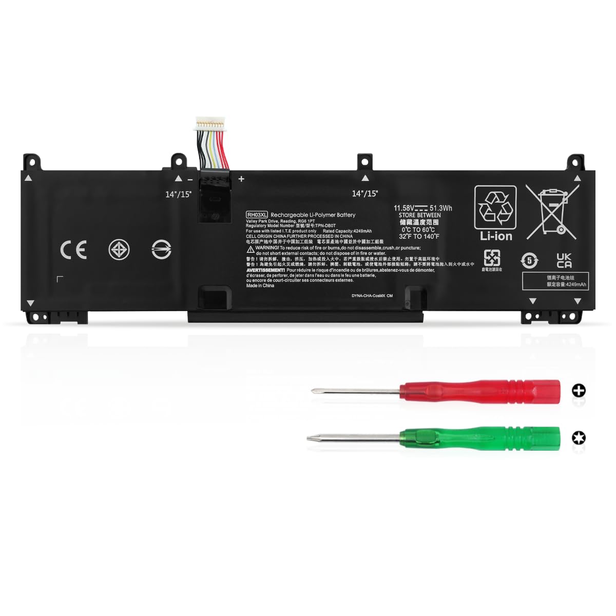 Kxrsii Batteria RH03XL per HP ProBook e EliteBook