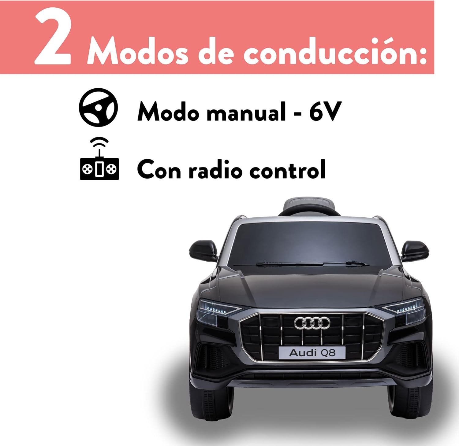 Feber Auto Elettrica Q8 Black 12V R/C per Bambini - immagine 3