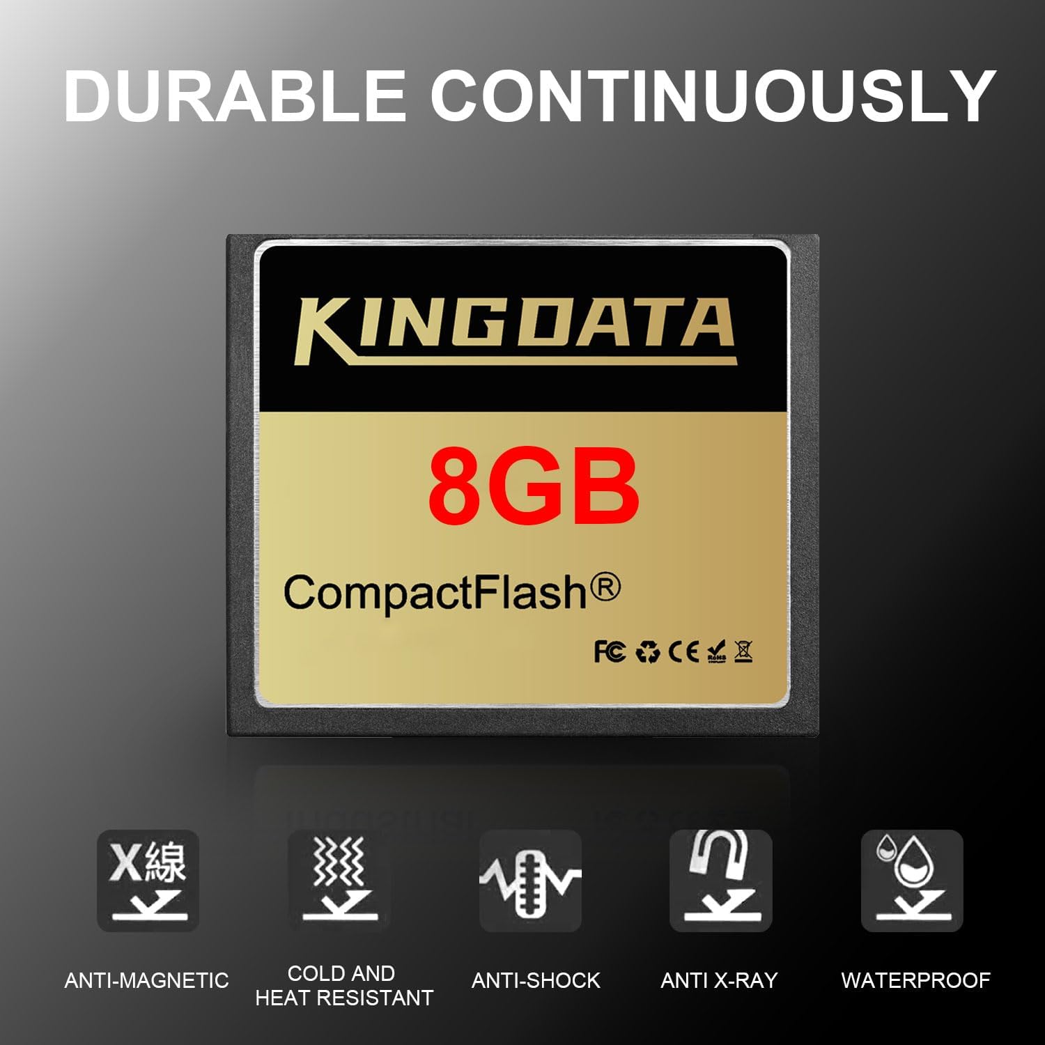 Scheda CompactFlash 8GB 2pack CF133X FAT32 - immagine 4