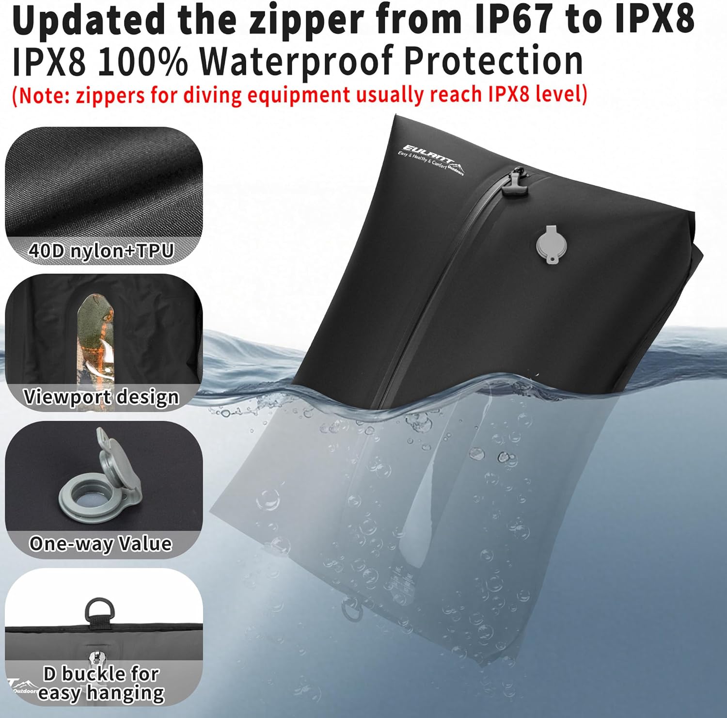 Eulant Sacchetti Sottovuoto Riutilizzabili per Viaggio - immagine 2