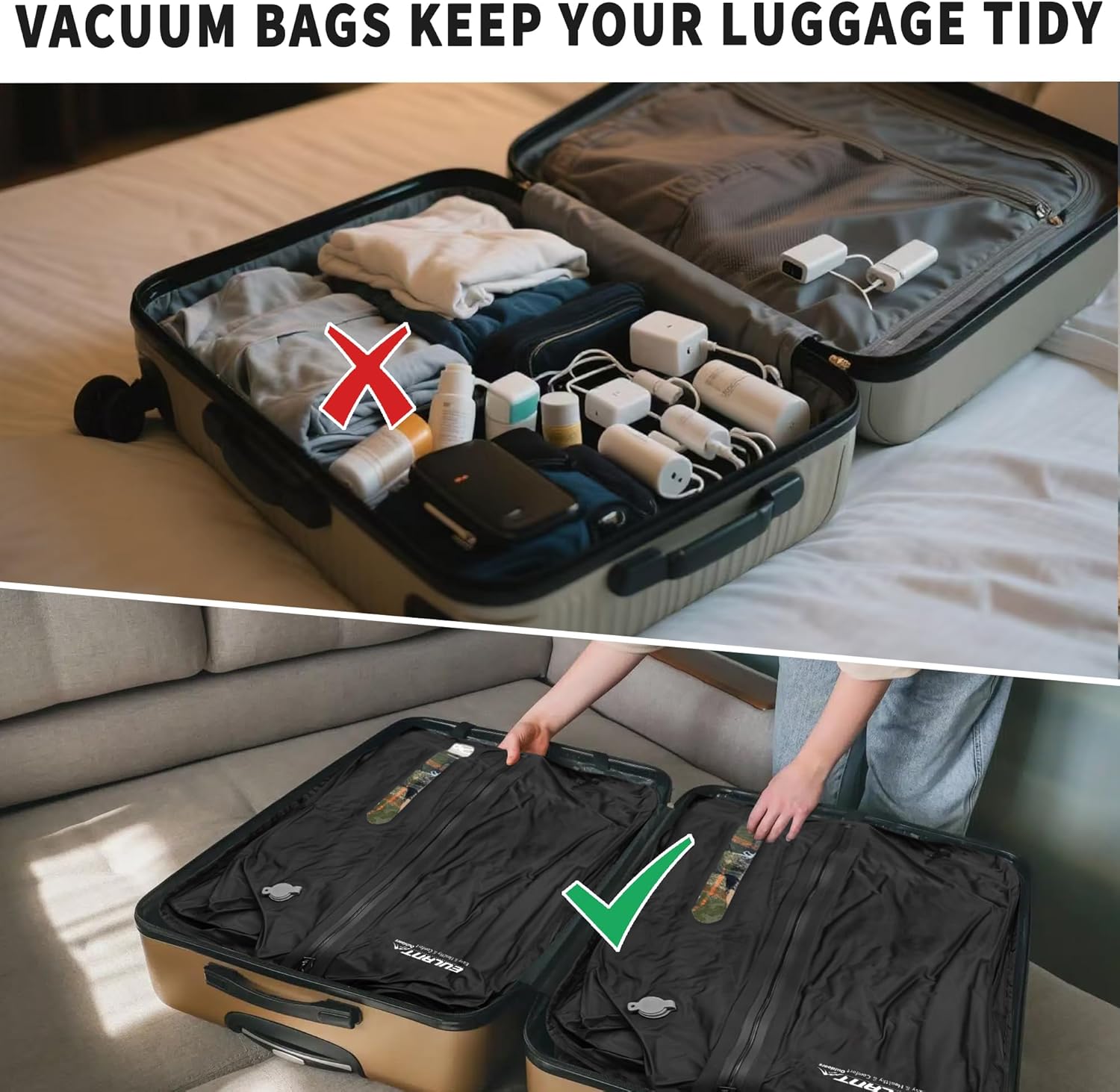 Eulant Sacchetti Sottovuoto Riutilizzabili per Viaggio - immagine 5