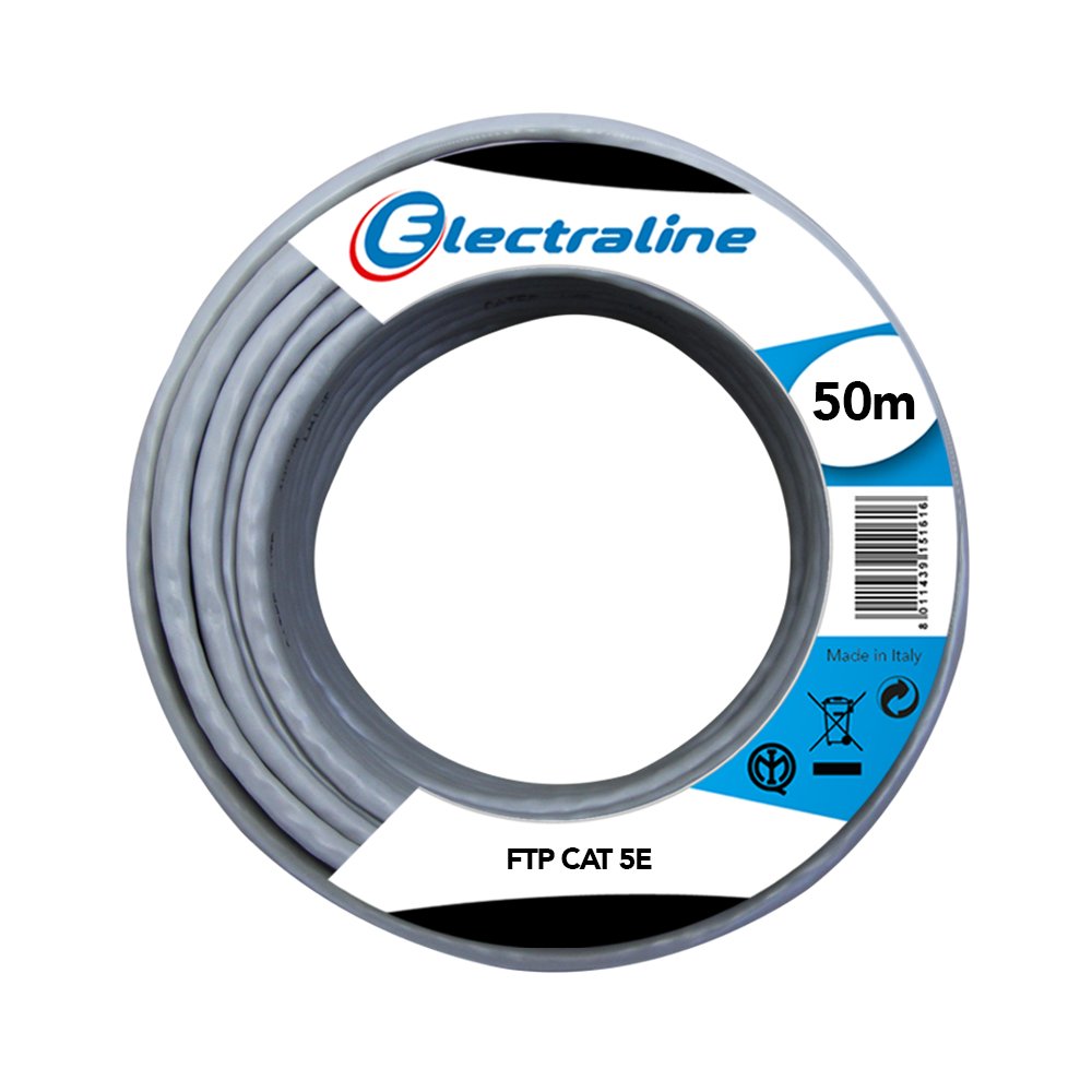 Electraline 101843 Ethernet Cavo di Rete FTP cat5E, 50 m