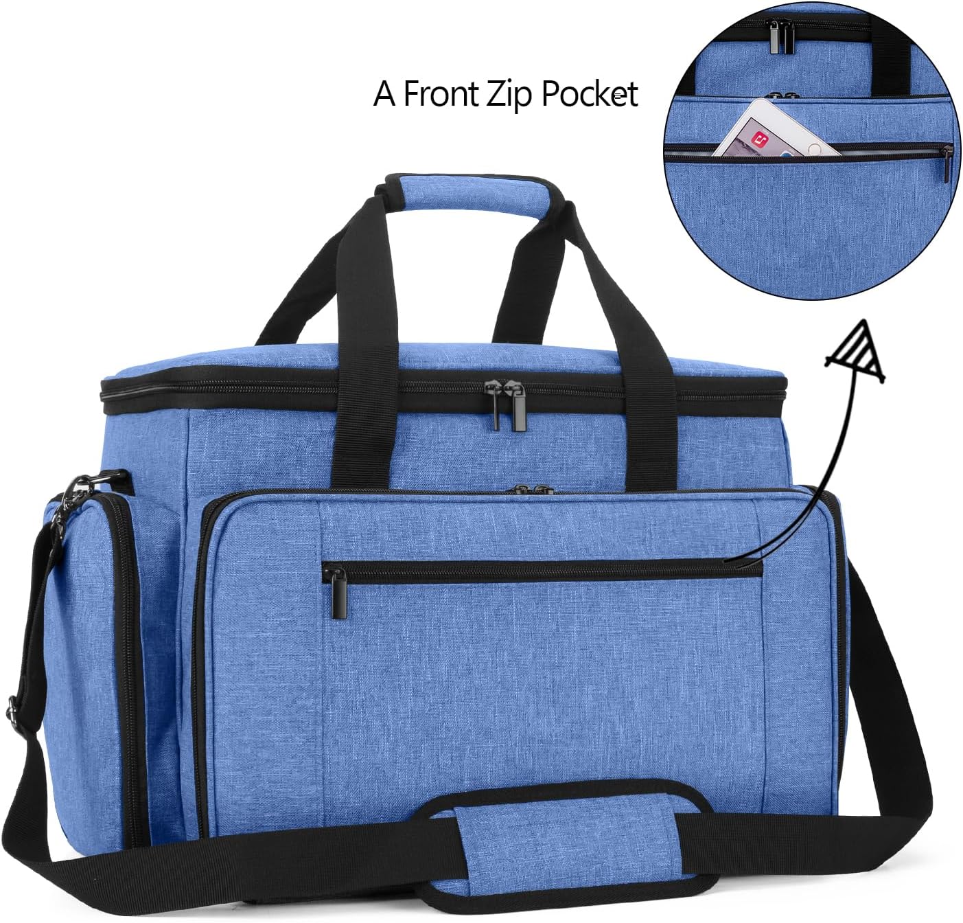 Luxja Borsa per Macchina da Cucire, Blu - immagine 4