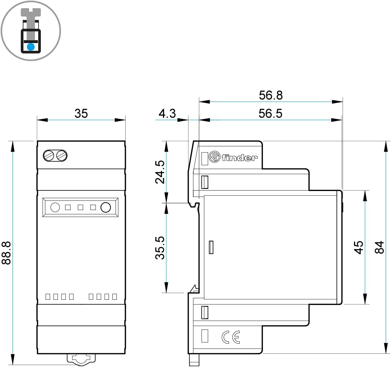 Finder Gateway Modulare 230V Tipo 1Y.GW - immagine 2