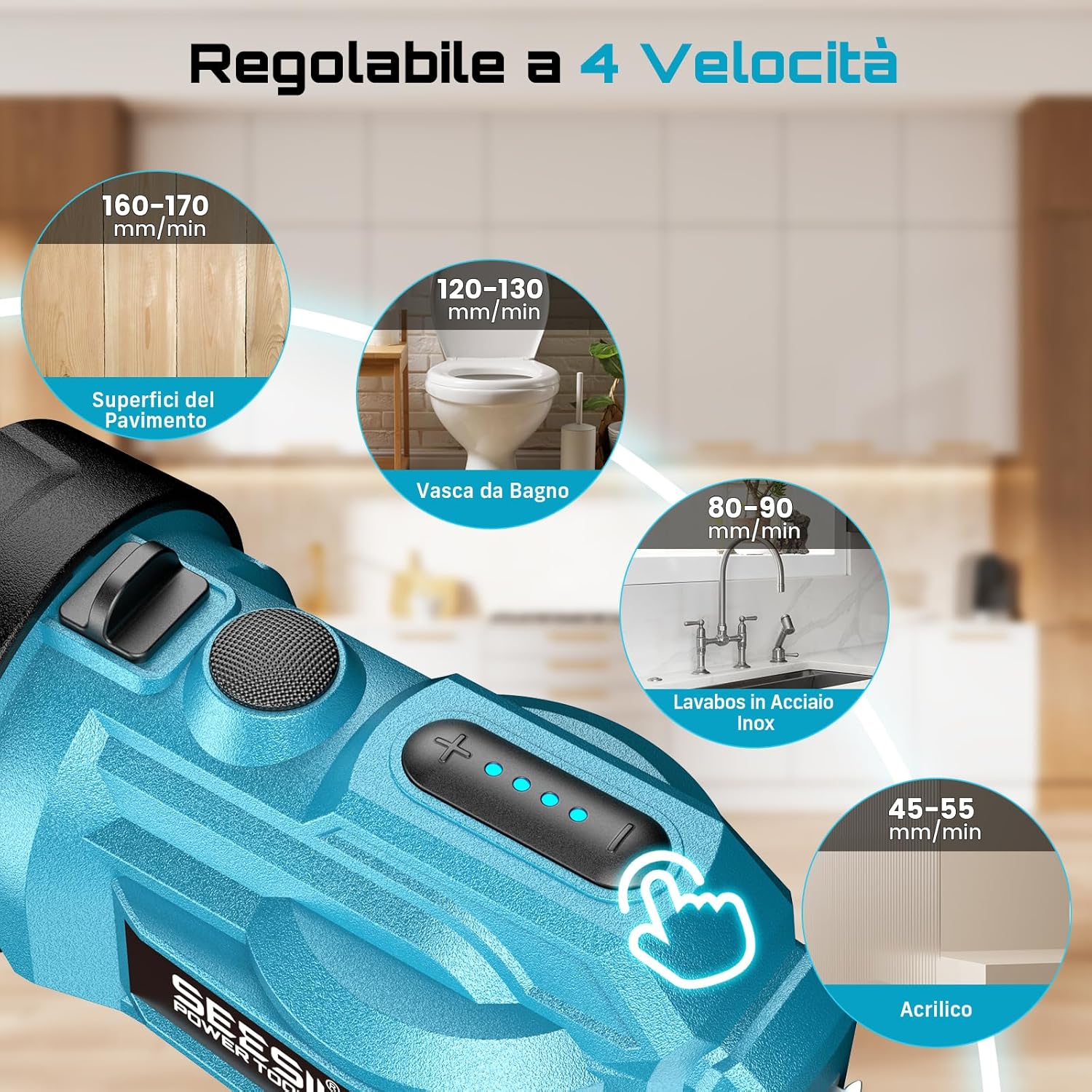 SEESII Pistola per Silicone a Batteria 21V - immagine 6