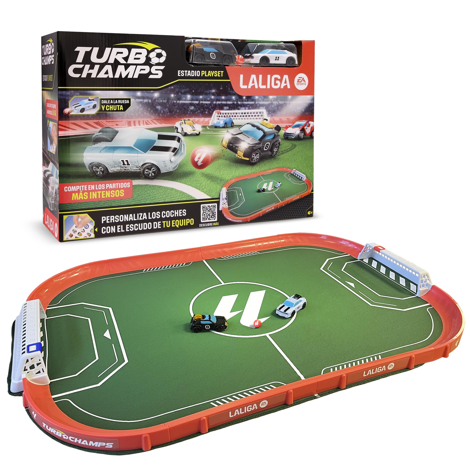TURBO CHAMPS LaLiga Stadio con 2 Auto