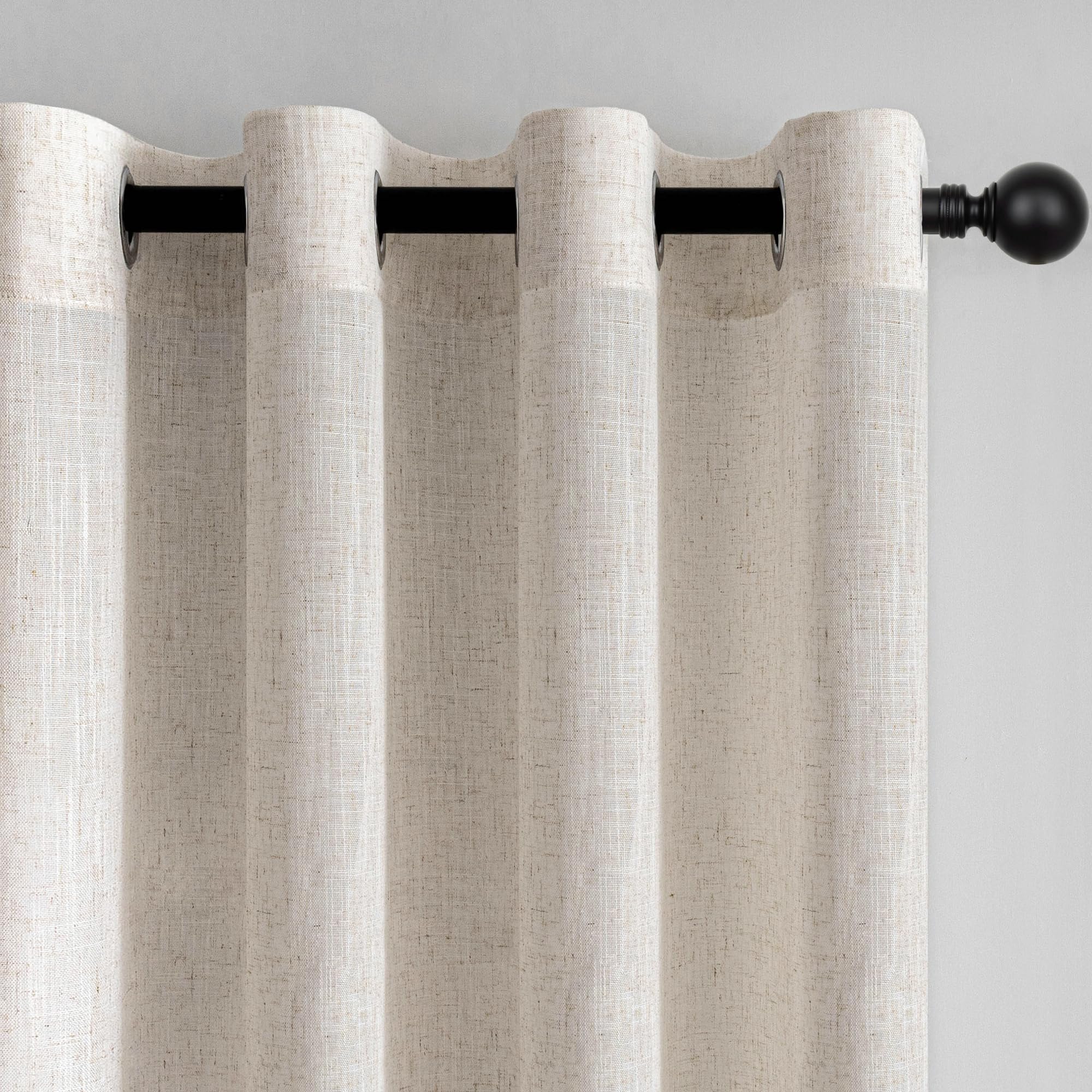 Tende Gardine in Lino Extra Larghe 280x300 cm, Beige