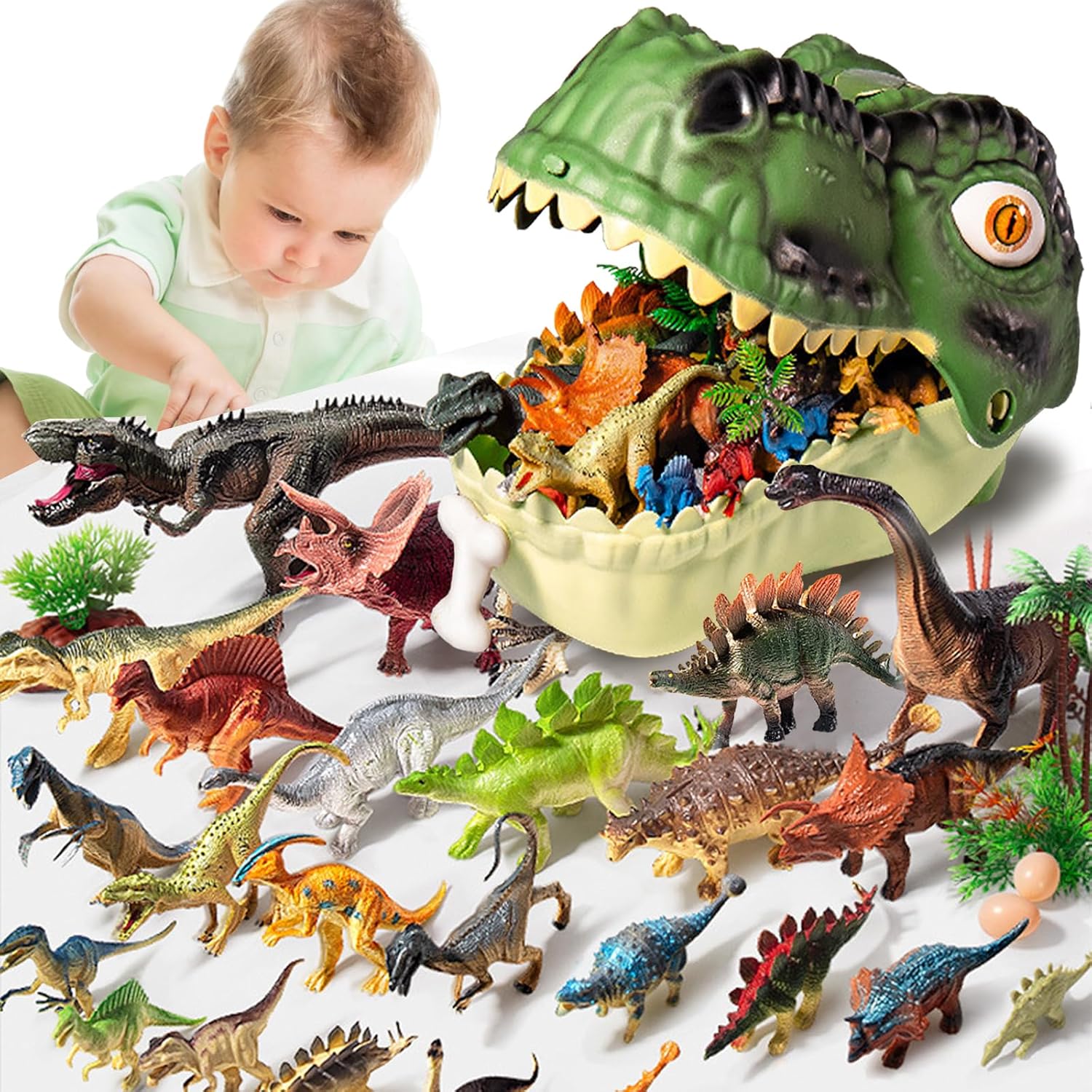 Dinosauro Giocattolo per Bambini 46 Pezzi - immagine 1