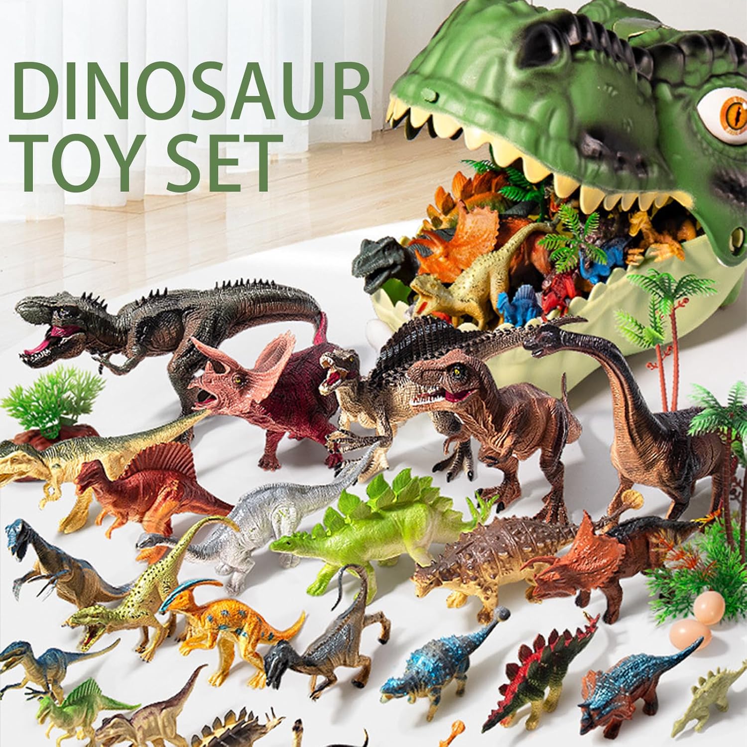 Dinosauro Giocattolo per Bambini 46 Pezzi - immagine 4