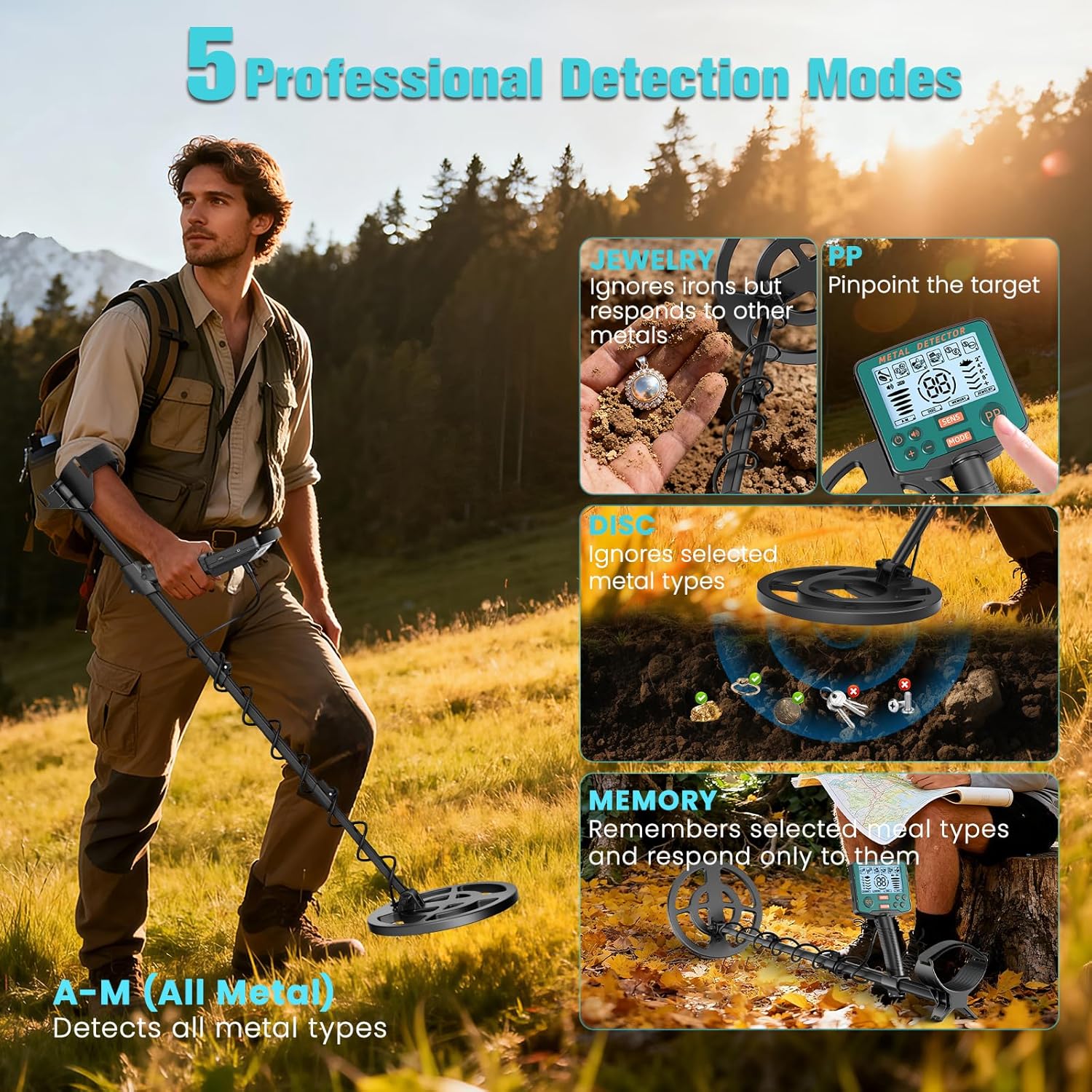 Metalldetektor per Adulti e Bambini con 5 Modalità - immagine 5