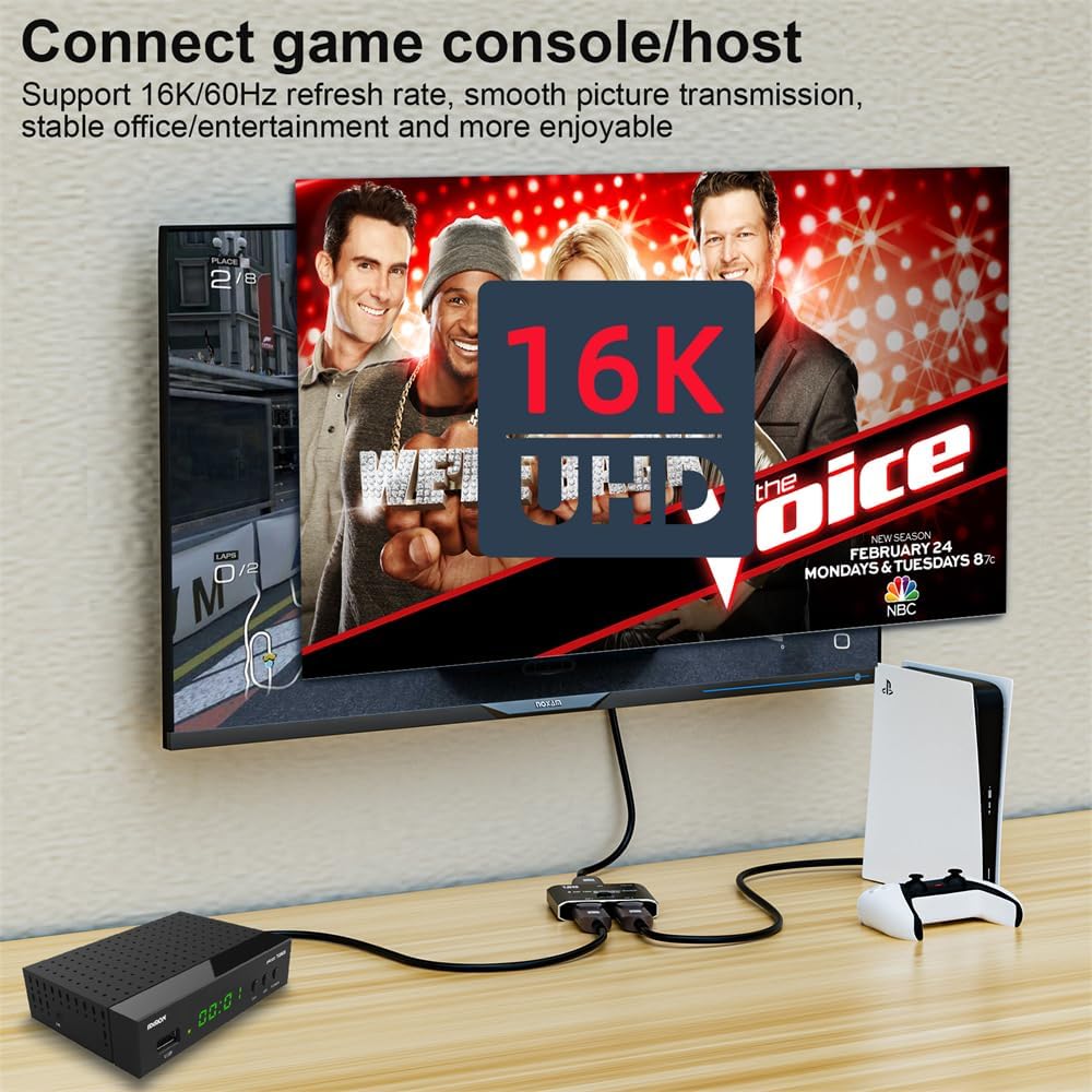 NFHK DP DisplayPort 2.0 Bi-Direction Switch Splitter - immagine 5