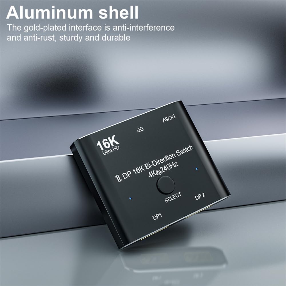 NFHK DP DisplayPort 2.0 Bi-Direction Switch Splitter - immagine 7