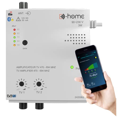 D-Home Amplificatore TV TNT Interno 2 Uscite 32dB