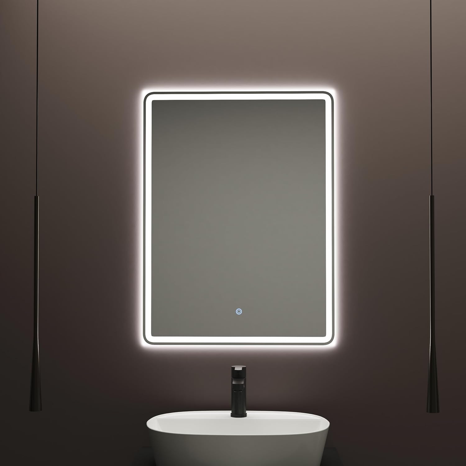 Baikal Specchio da Bagno Rettangolare 60x80cm Retroilluminato - immagine 1