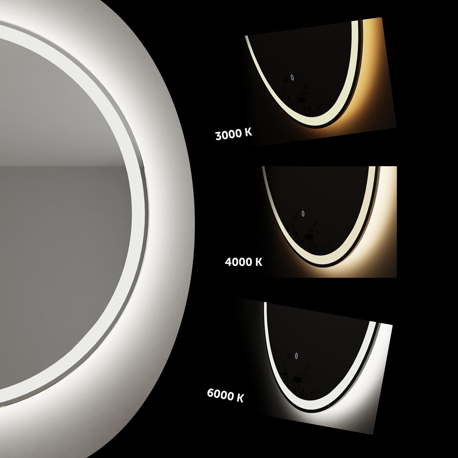 Baikal Specchio da Bagno Rettangolare 60x80cm Retroilluminato - immagine 3