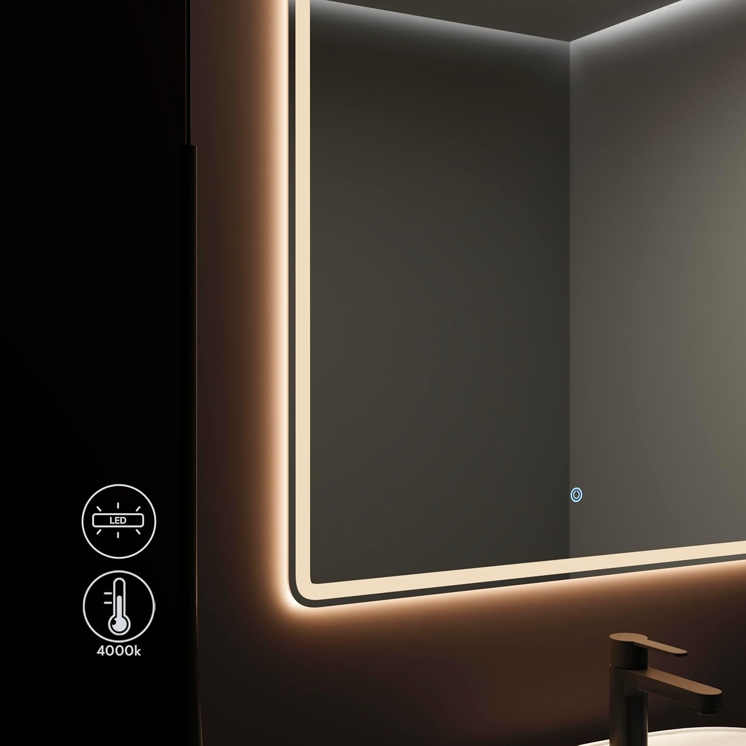 Baikal Specchio da Bagno Rettangolare 60x80cm Retroilluminato - immagine 5