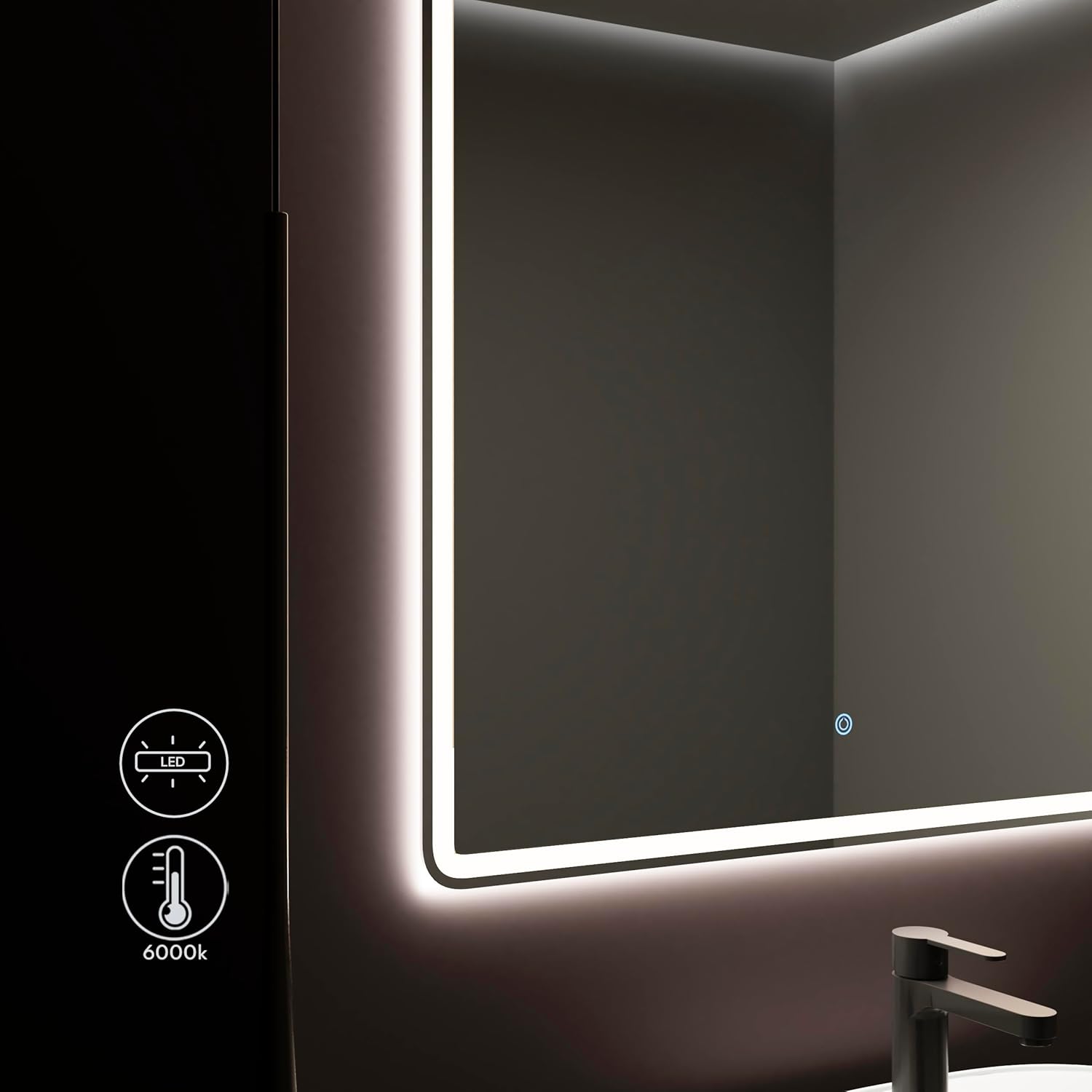 Baikal Specchio da Bagno Rettangolare 60x80cm Retroilluminato - immagine 6