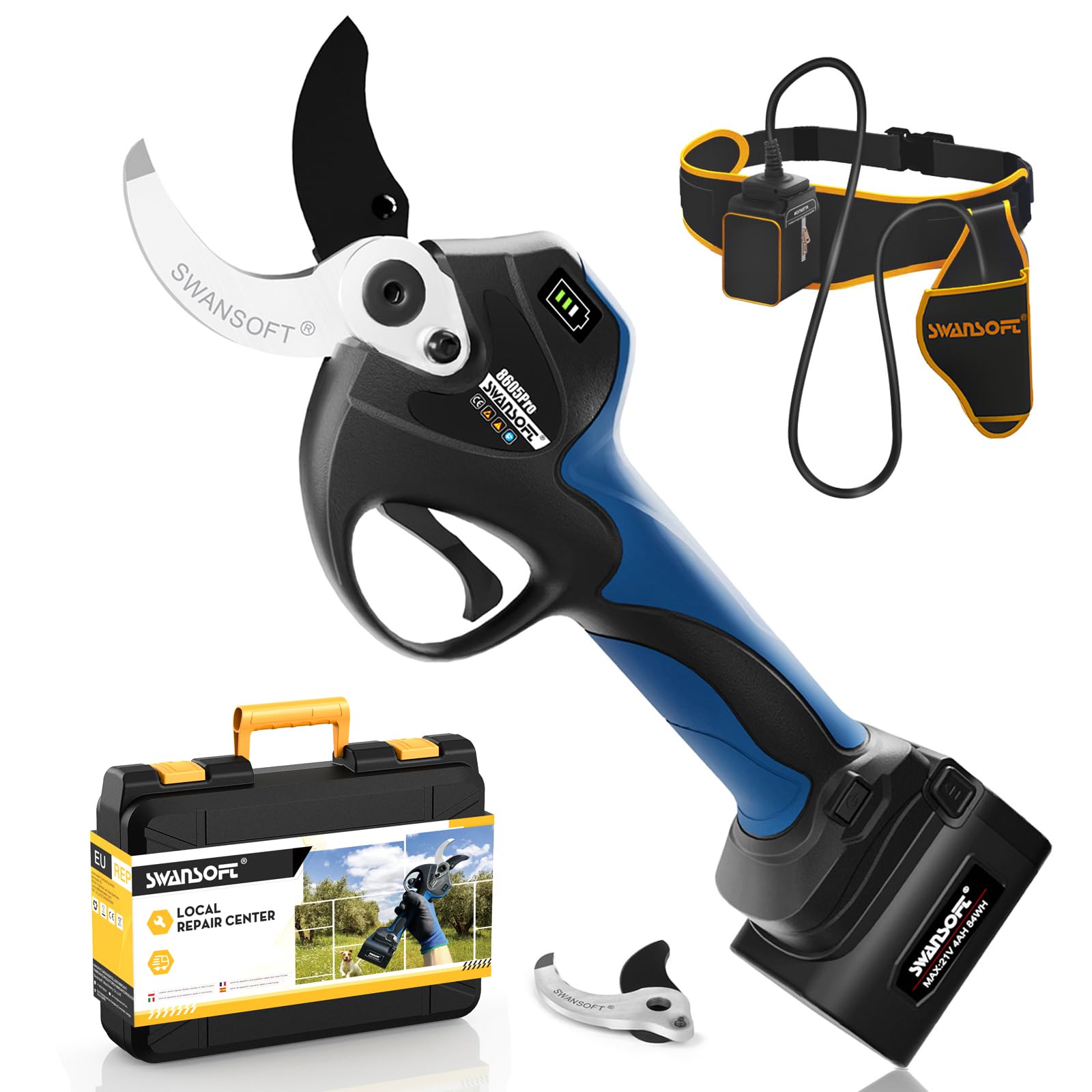 Swansoft Forbici Potatura a Batteria 40mm 21V 1050W