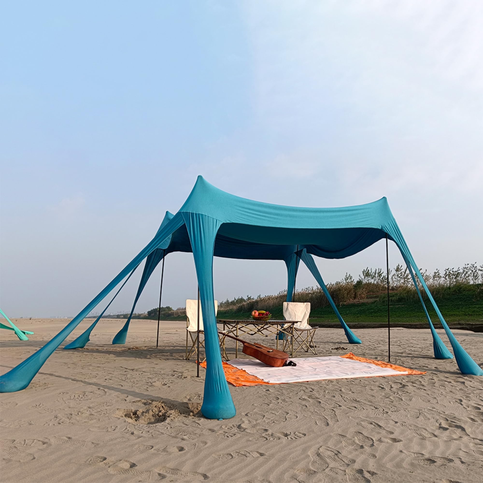 Benebomo Tenda Parasole da Spiaggia Grande, Blu