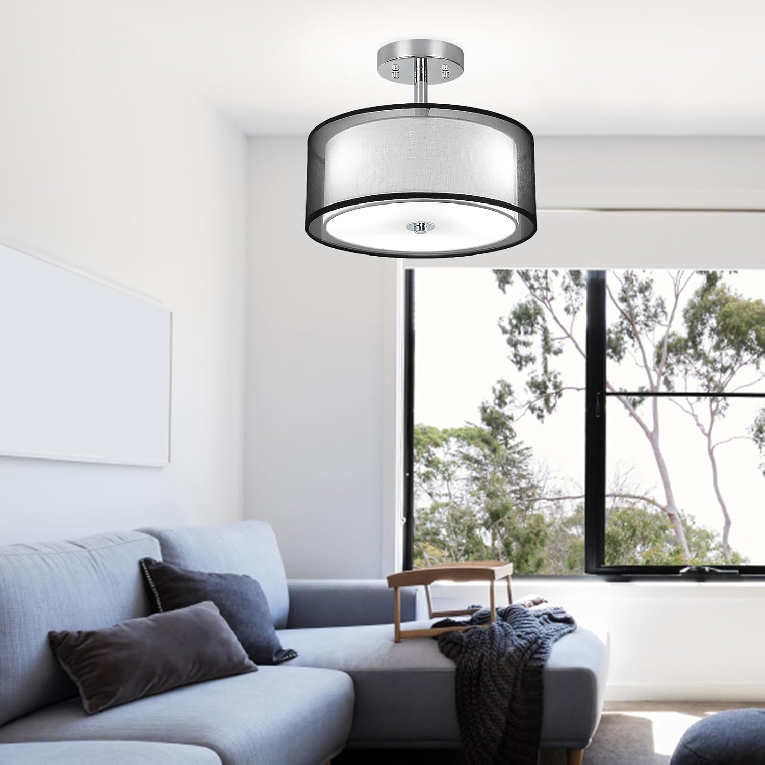 Depuley Lampada da Soffitto LED Moderna 13" Nera - immagine 3