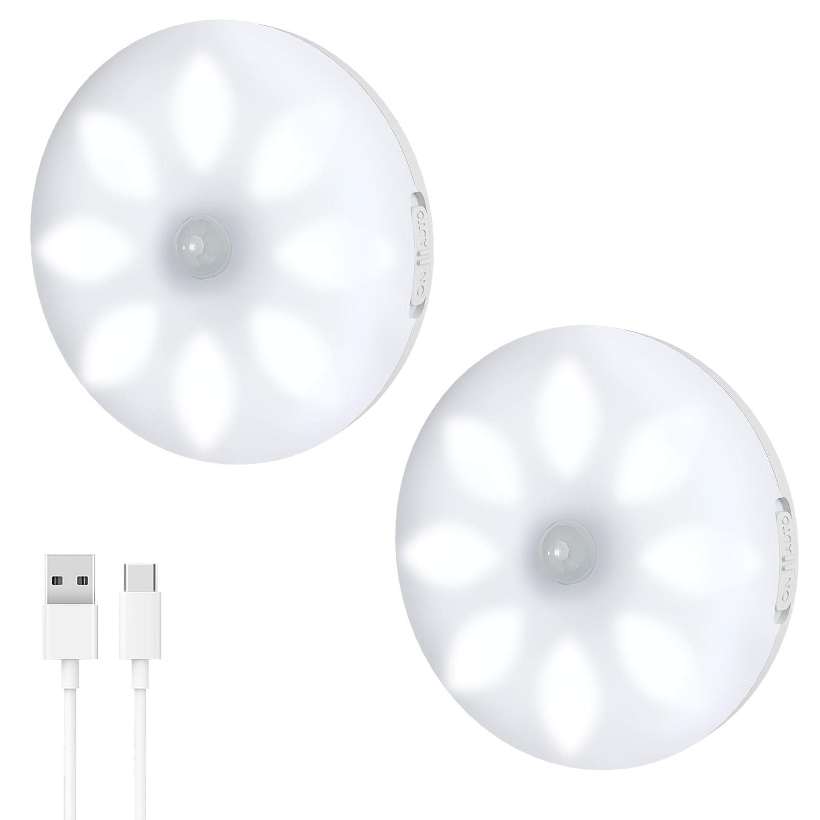 Luci LED Cucina 8 LED USB-C con Sensore di Movimento