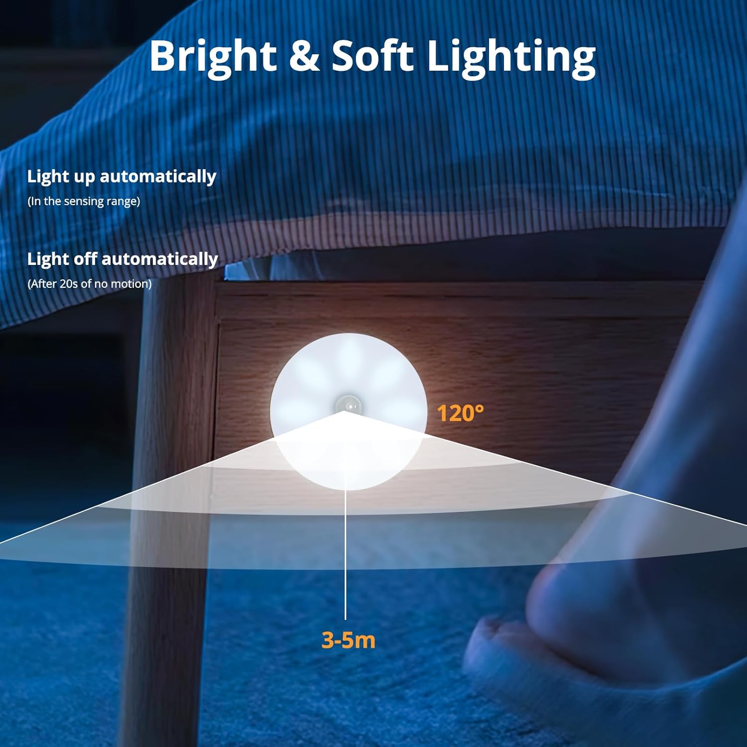 Luci LED Cucina 8 LED USB-C con Sensore di Movimento - immagine 3