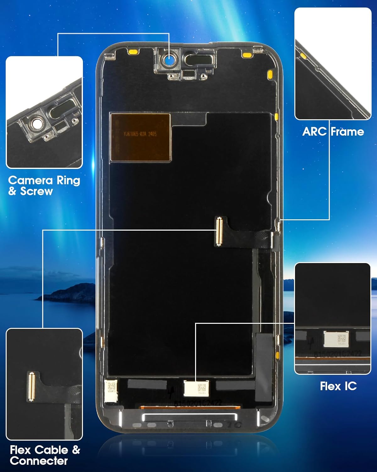Incell LCD per iPhone 15 PRO - Sostituzione Schermo 6,1" Nero - immagine 7