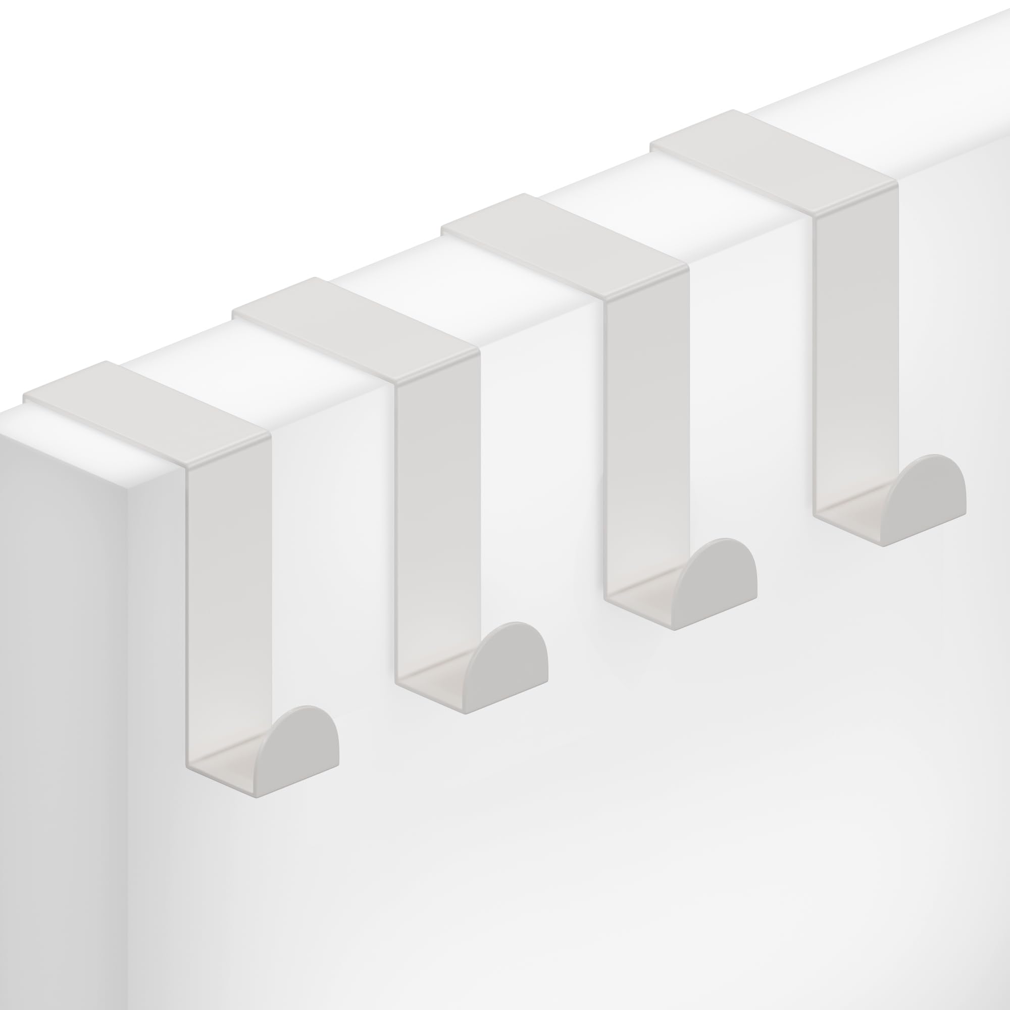 Minismus Porta Ganci in Acciaio Inox - Confezione da 4, Bianco