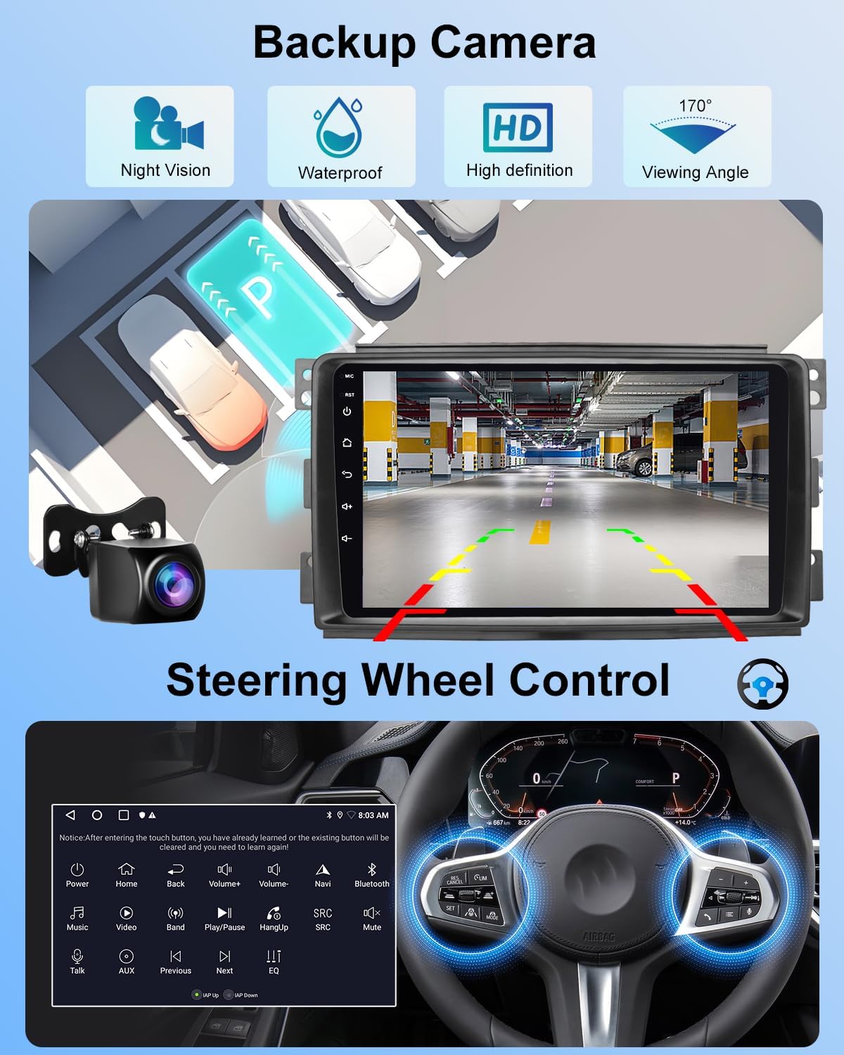 Nhopeew Autoradio Android per Benz Smart Fortwo 451 (2005-2010) - immagine 7