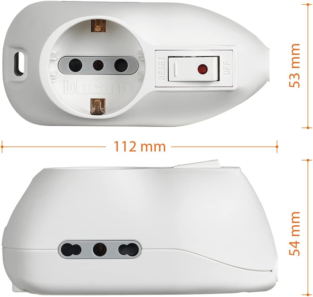 Bticino Ciabatta Multipresa 3 Posti con Interruttore - immagine 4