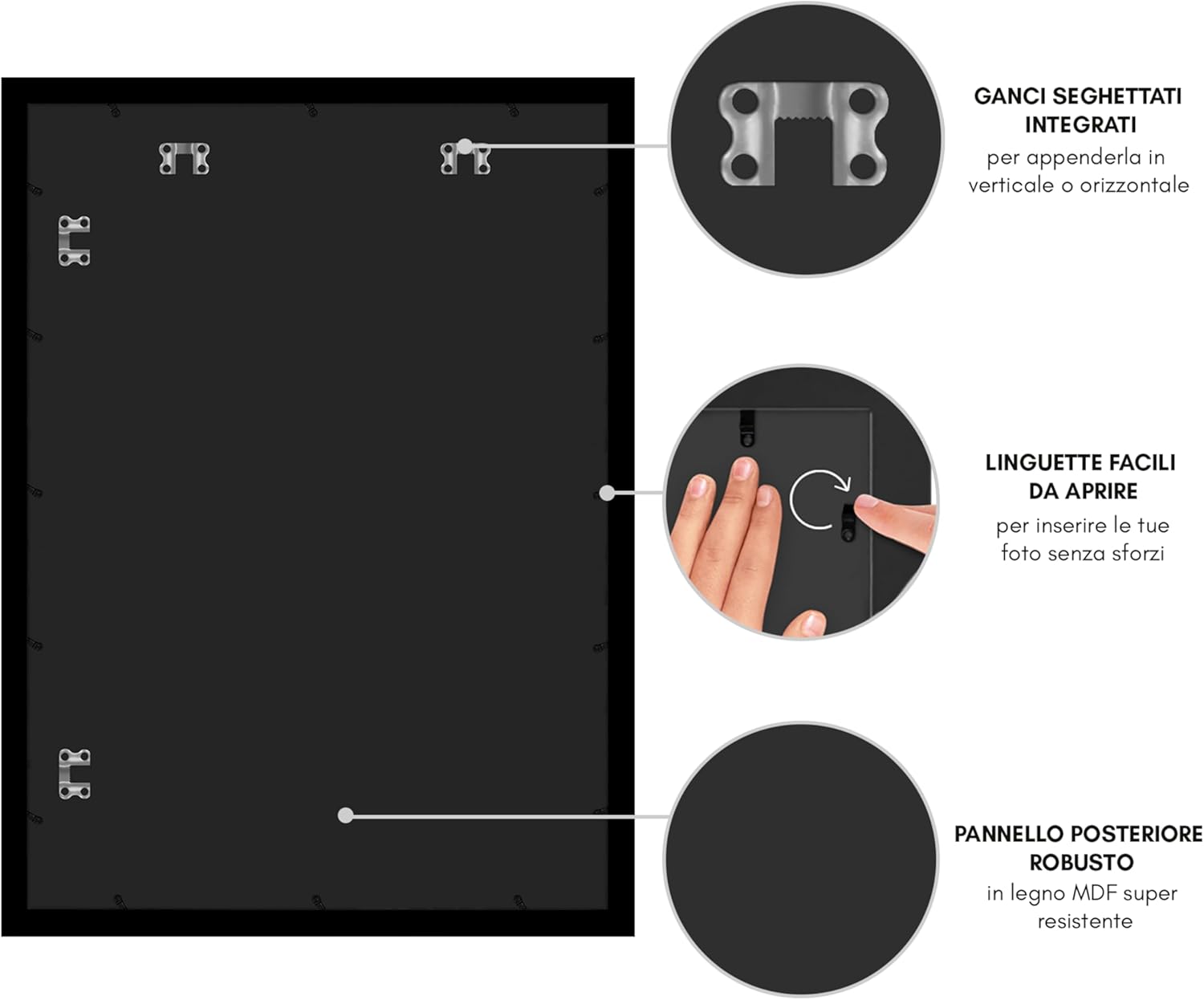 Americanflat Cornice 50x70 cm Nera - immagine 7