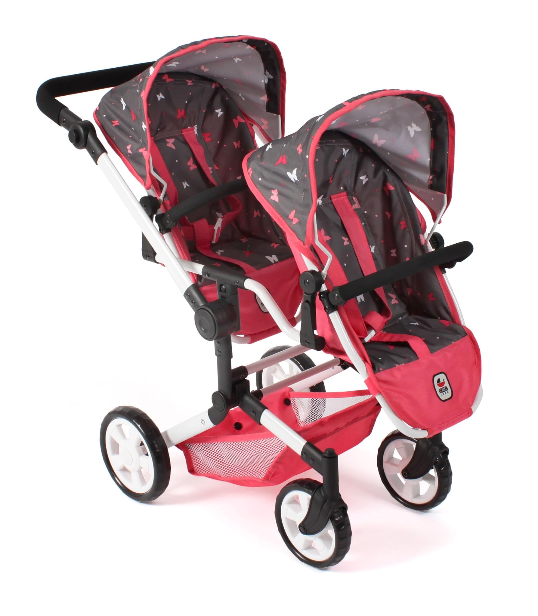 Bayer Chic 2000 Passeggino Gemellare Linus Duo, Corallo