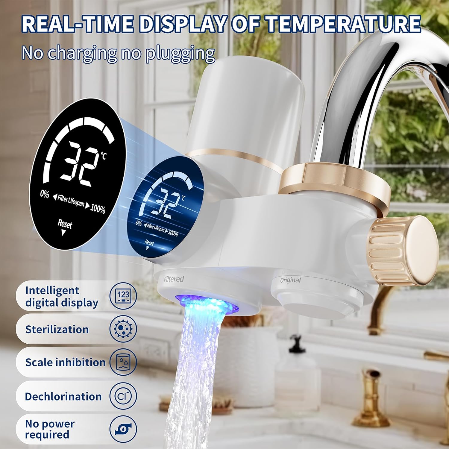 Filtro Acqua Rubinetto con Indicatore LED - immagine 5