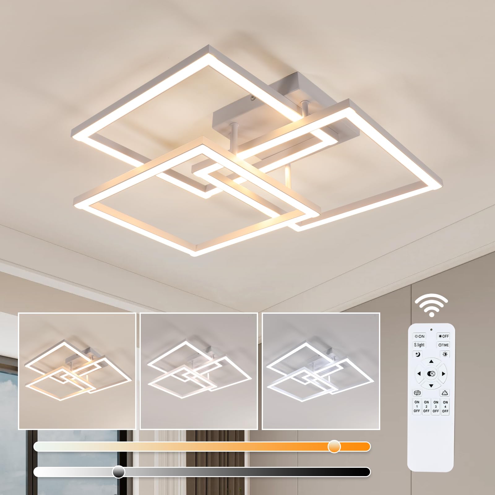 Delipop Plafoniera LED Soffitto Dimmerabile 62CM 40W