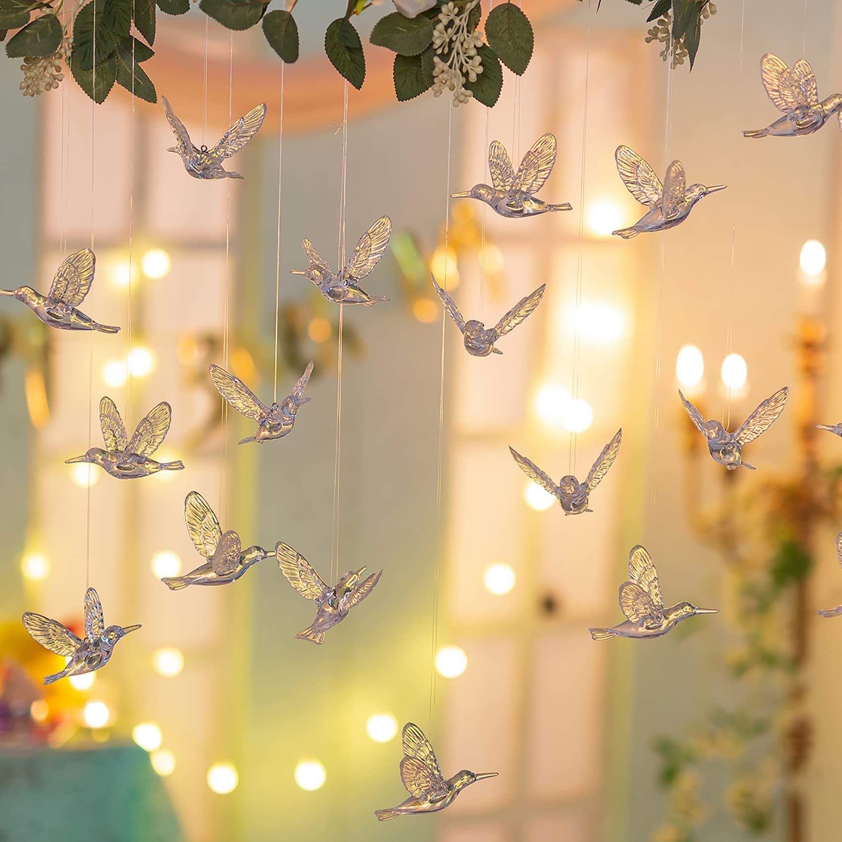 100 Pz Uccelli Volanti Decorativi per Soffitto e Albero