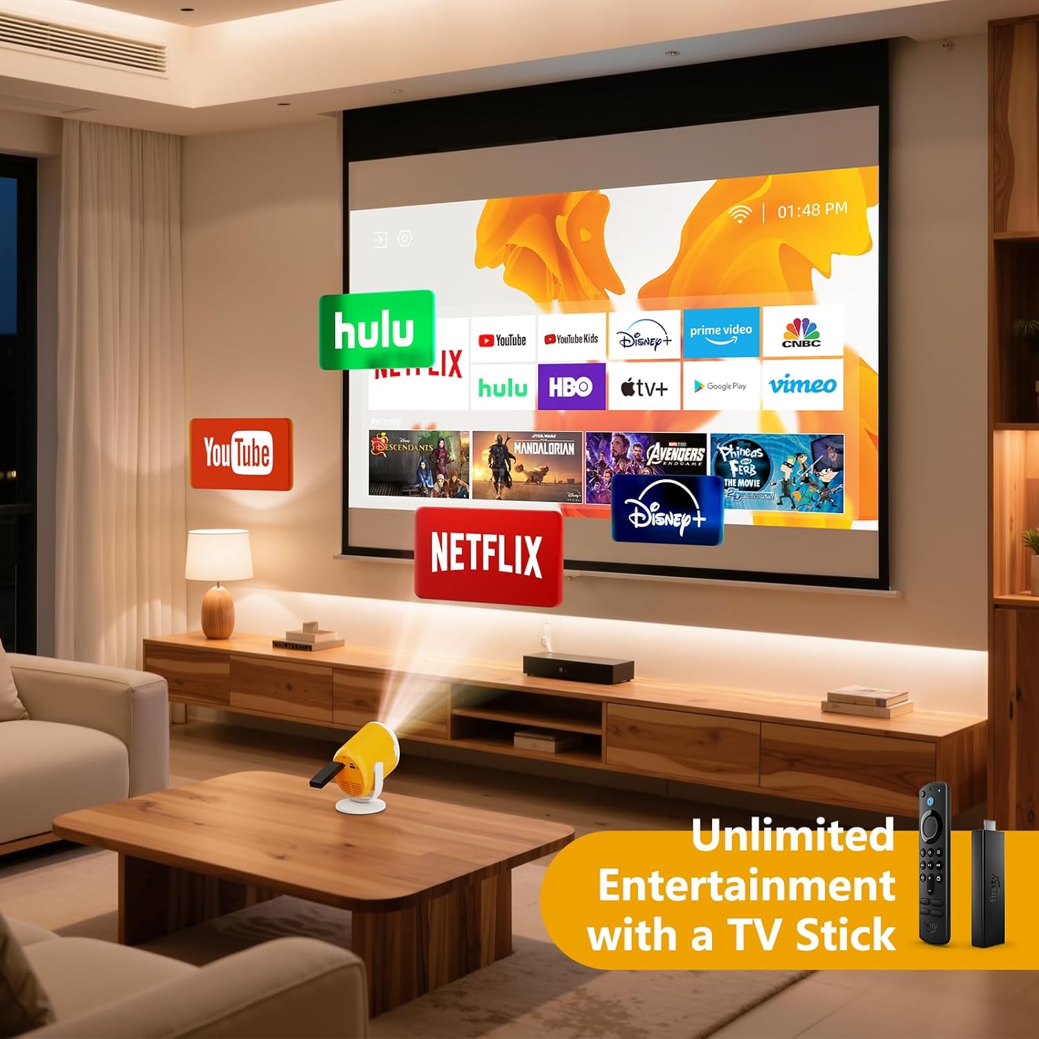 Mini Proiettore Portatile WiFi e Bluetooth - immagine 2