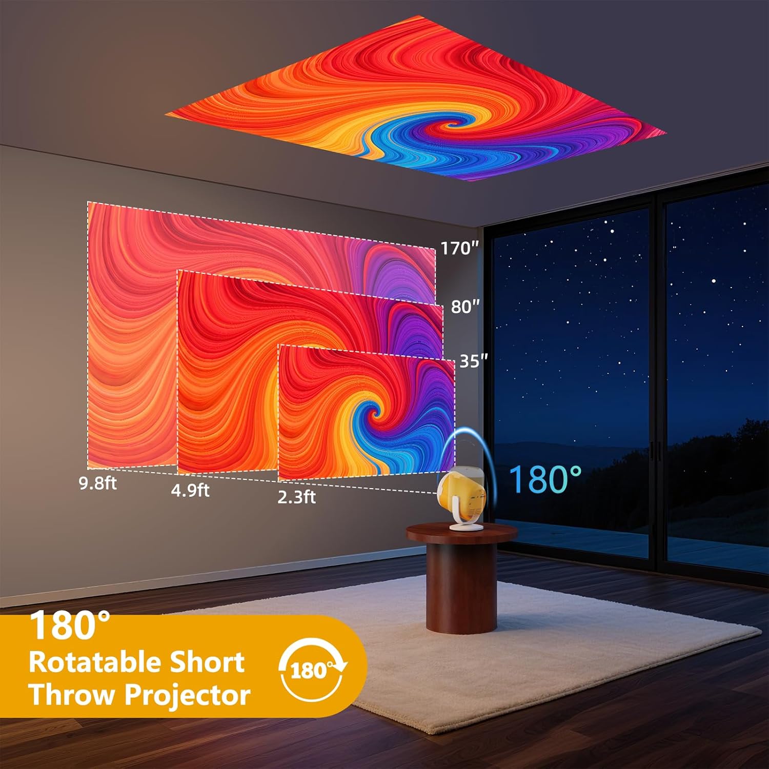 Mini Proiettore Portatile WiFi e Bluetooth - immagine 3