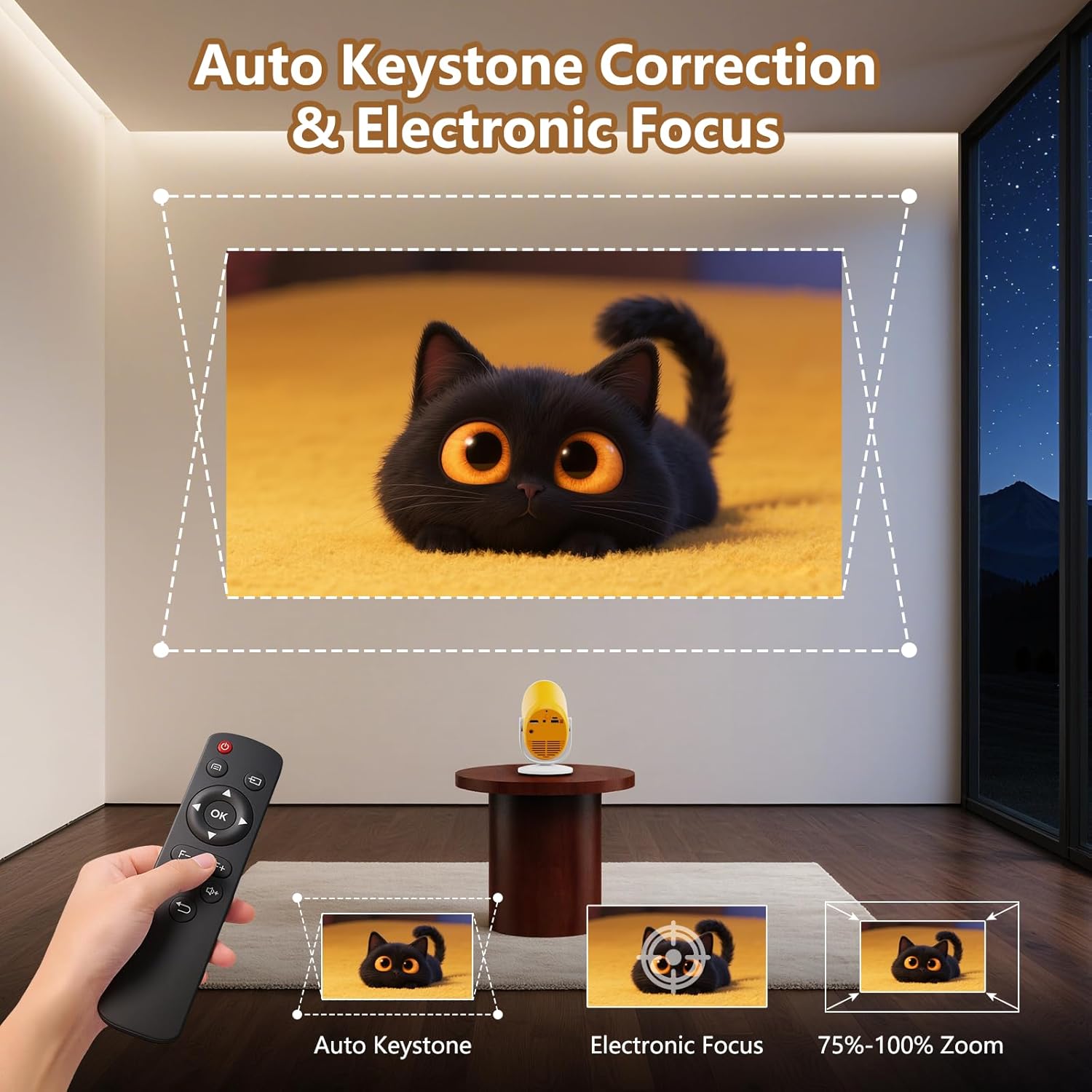 Mini Proiettore Portatile WiFi e Bluetooth - immagine 4