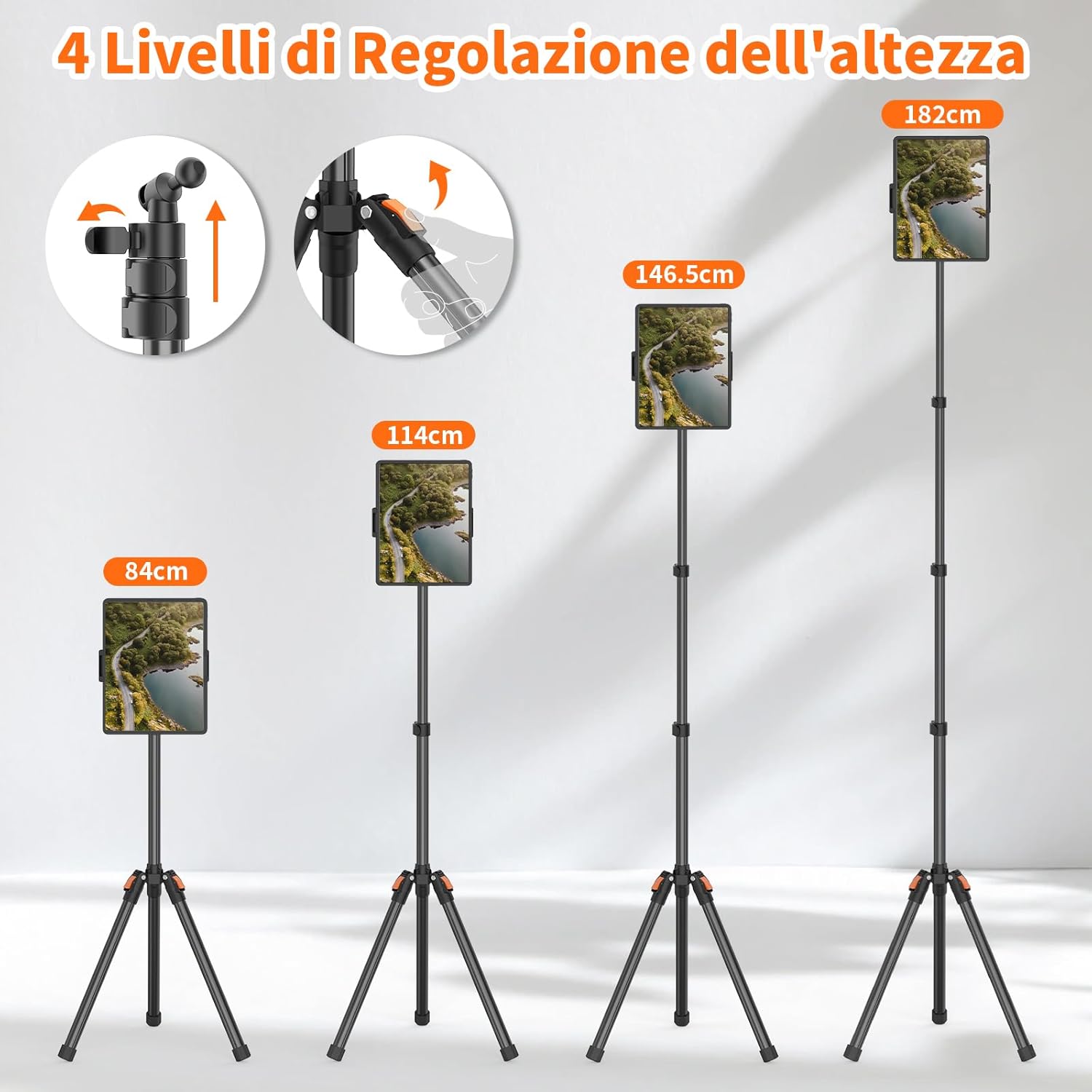 Xxzu Supporto da Pavimento per Tablet e Cellulari 182cm - immagine 2
