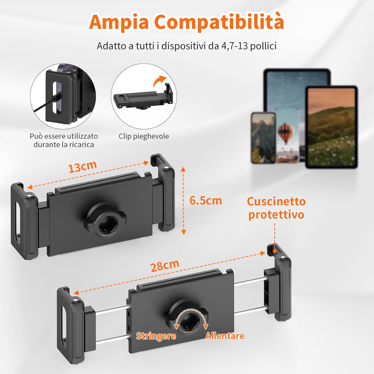 Xxzu Supporto da Pavimento per Tablet e Cellulari 182cm - immagine 3