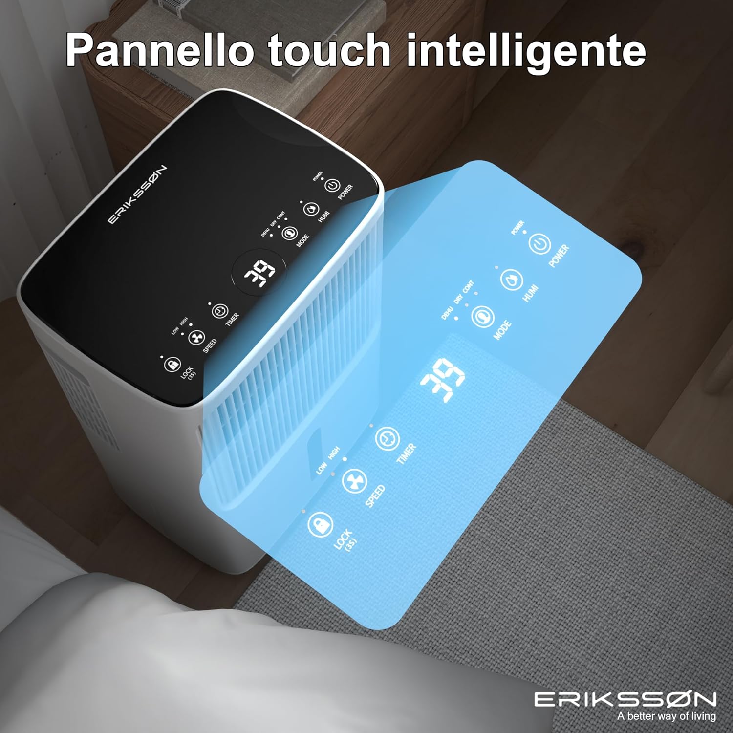 Erikssøn - Deumidificatore Elettrico 16 Litri per Casa - immagine 3