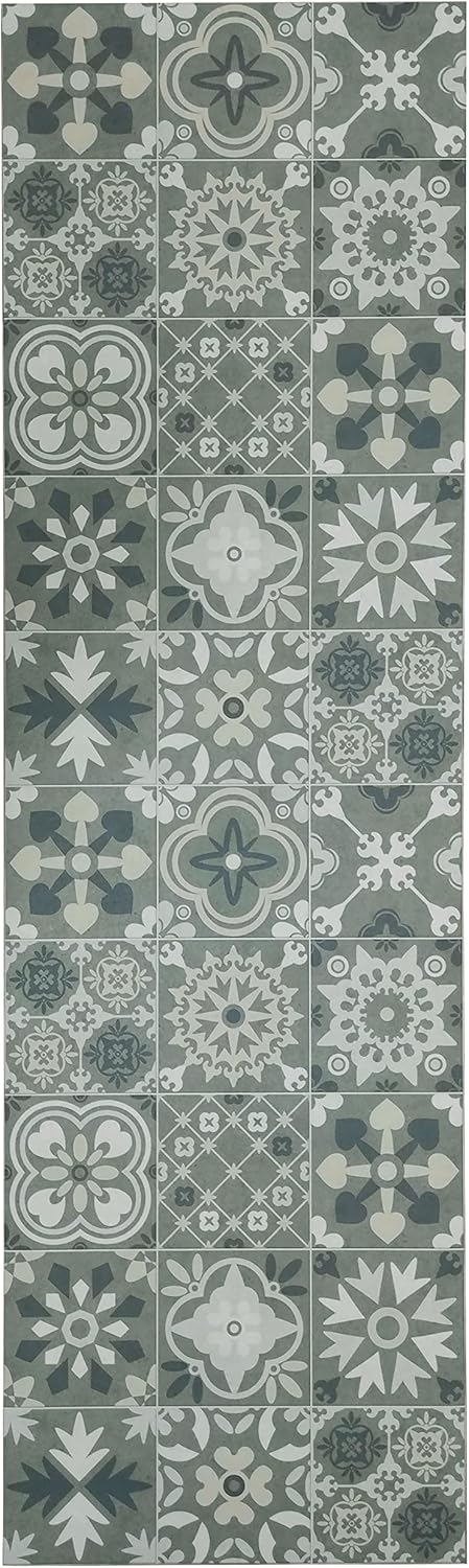 Tadi & Imperio1979 Tappeto Vinile Idraulico Piastrelle Verdi - immagine 1