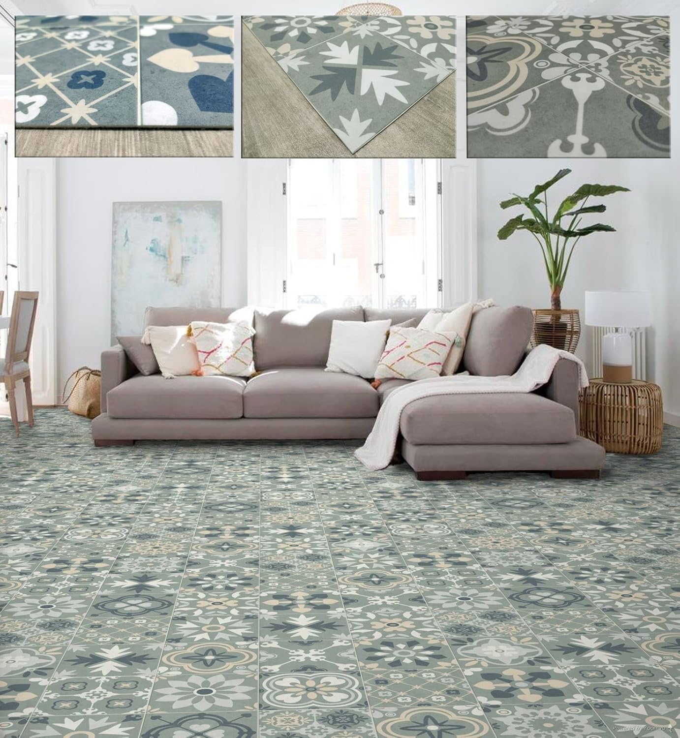 Tadi & Imperio1979 Tappeto Vinile Idraulico Piastrelle Verdi - immagine 2