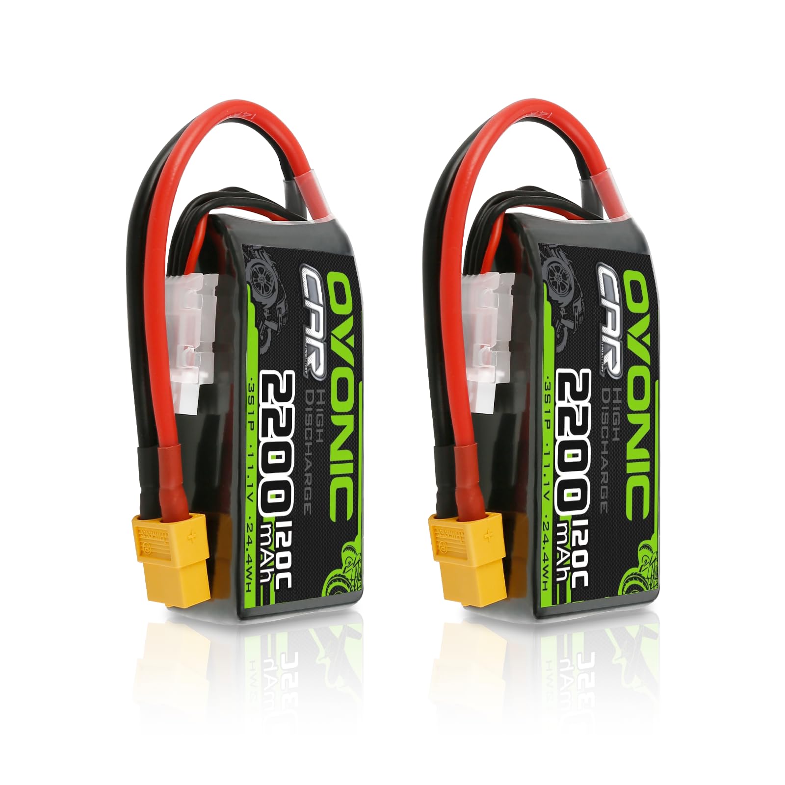Ovonic Batteria Lipo 3s 11.1V 120C 2200mAh (2 pezzi)