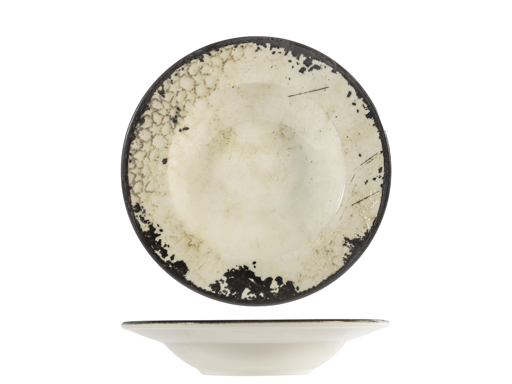 H&H Dallas Set 6 Piatti Pasta in Porcellana, 25cm